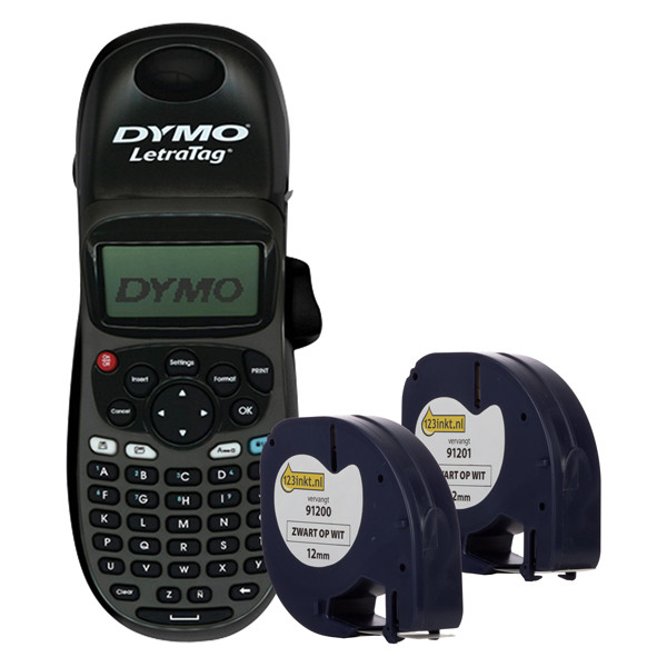 Dymo LetraTag LT-100H black lettering system + 2 tapes 833319 Dymo LetraTag LT-100H black lettering system + 2 tapes 833319 - 1