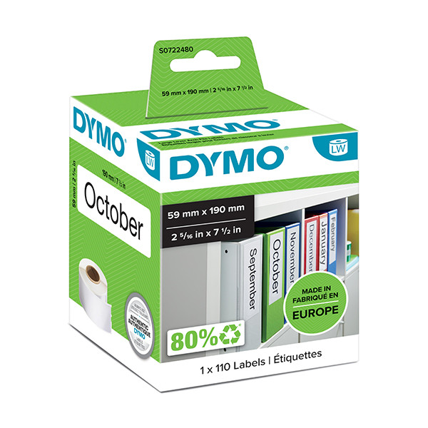 Dymo S0722480 / 99019 lever arch file labels (original) S0722480 088514 - 1