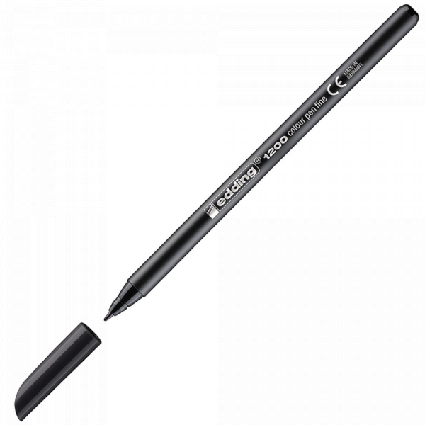 Edding 1200 black felt tip pen 4-1200001 200958 - 1