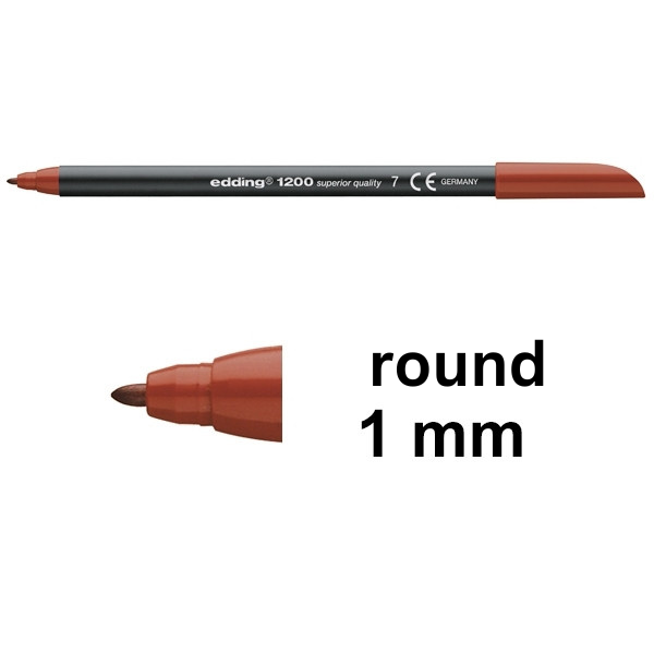 Edding 1200 brown felt tip pen 4-1200007 200964 - 1