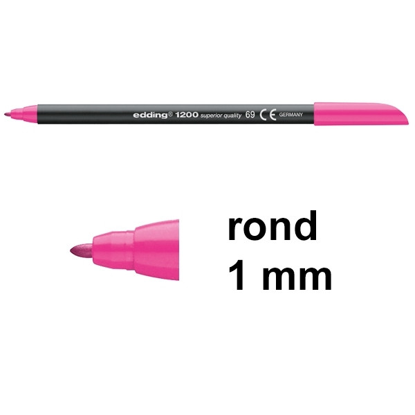 Edding 1200 neon pink felt tip pen 4-1200069 200981 - 1