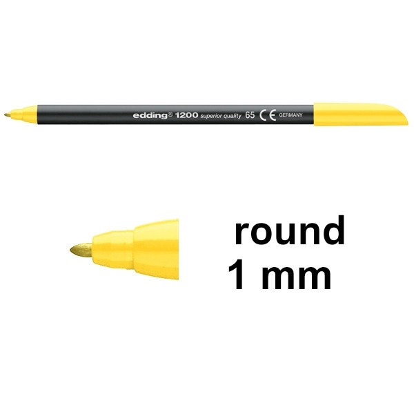 Edding 1200 neon yellow felt tip pen 4-1200065 200979 - 1