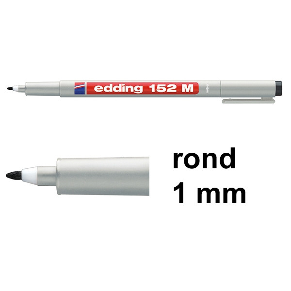 Edding 152M OHP black marker (1mm round) (10-pack)  239723 - 1