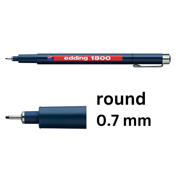 Edding 1800 black fineliner (0.7mm) 4-180007001 239237 - 1