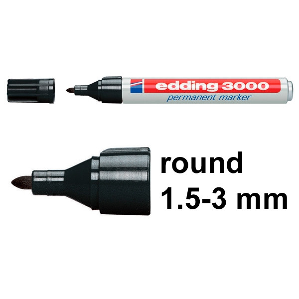 Edding 3000 black permanent marker 4-3000001 200500 - 1