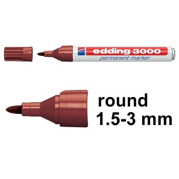 Edding 3000 brown permanent marker 4-3000007 200785 - 1