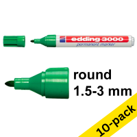 Edding 3000 green permanent marker (10-pack)