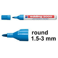 Edding 3000 light blue permanent marker (10-pack)