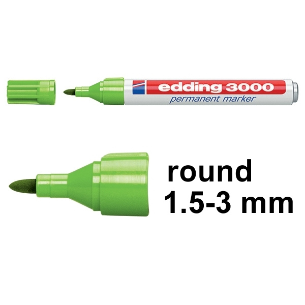 Edding 3000 light green permanent marker 4-3000011 200789 - 1