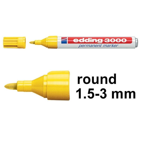 Edding 3000 yellow permanent marker (10-pack)  239401 - 1