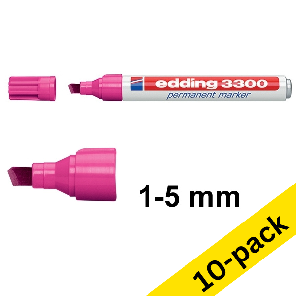 Edding 3300 pink permanent marker (10-pack)  239761 - 1