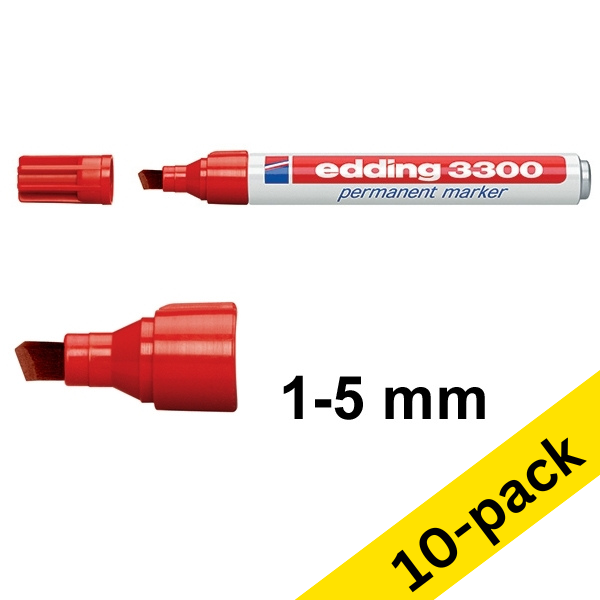 Edding 3300 red permanent marker (10-pack)  239760 - 1