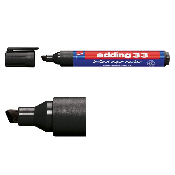 Edding 33 brilliant black paper marker 4-33001 239212 - 1