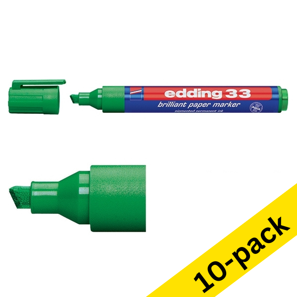 Edding 33 brilliant green paper marker (10-pack)  239747 - 1