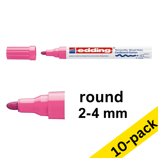 Edding 4000 pink lacquer marker (10-pack)  239784 - 1