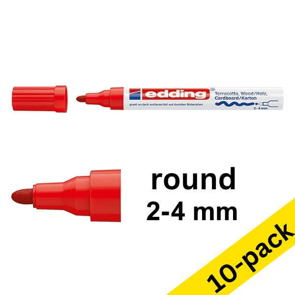 Edding 4000 red lacquer marker (10-pack)  239783 - 1