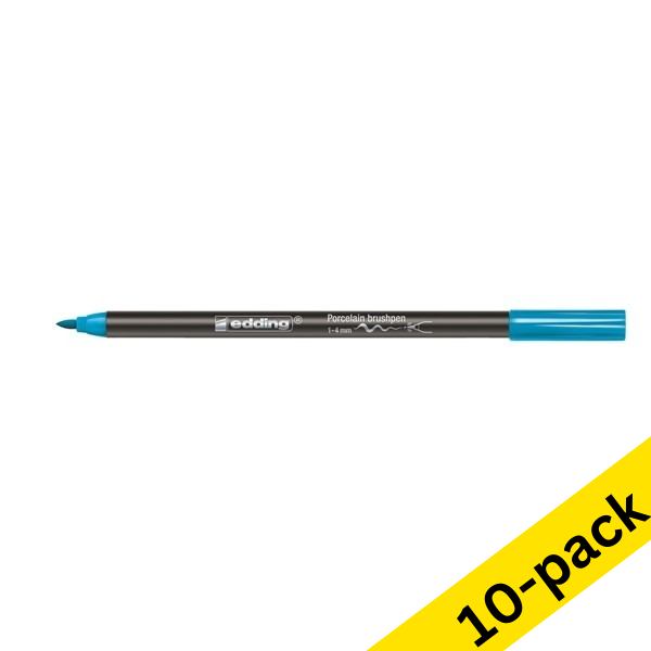 Edding 4200 light blue porcelain brush pen (10-pack)  239816 - 1