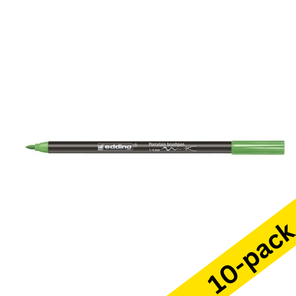 Edding 4200 light green porcelain brush pen (10-pack)  239817 - 1