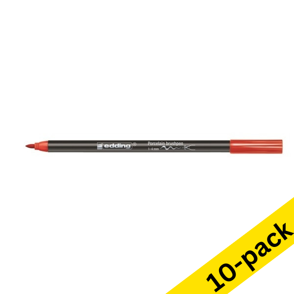 Edding 4200 red porcelain brush pen (10-pack)  239819 - 1