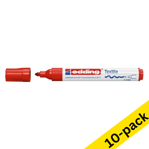 Edding 4500 red textile marker (10-pack)  239840 - 1