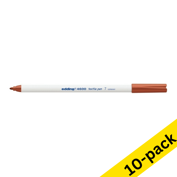 Edding 4600 brown textile marker (10-pack)  239846 - 1