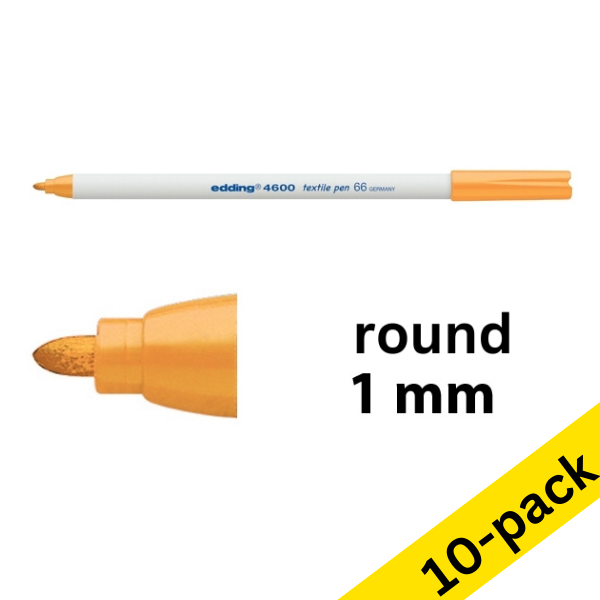 Edding 4600 neon orange textile marker (10-pack)  239855 - 1