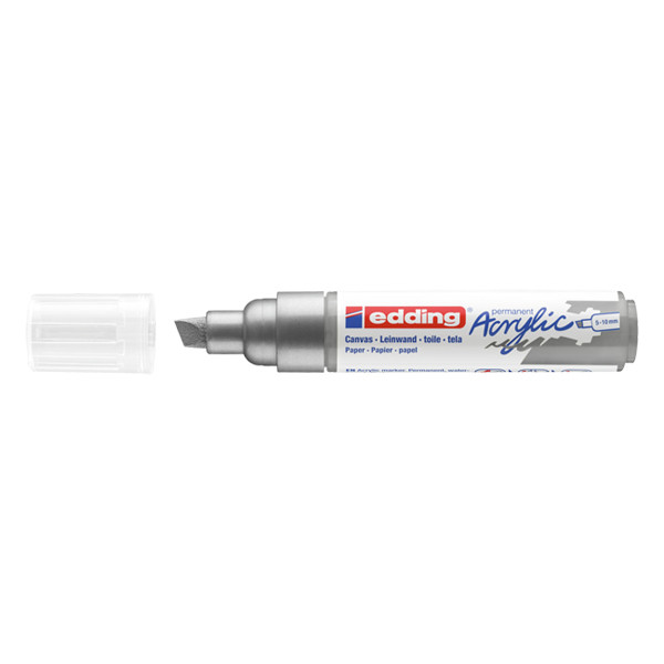 Edding 5000 silver acrylic marker (5mm - 10mm chisel) 4-5000923 240150 - 1