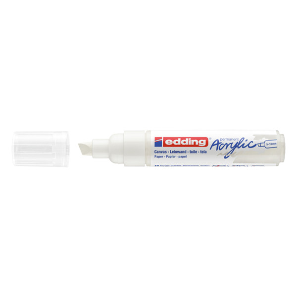 Edding 5000 traffic white acrylic marker (5mm - 10mm chisel) 4-5000922 240149 - 1