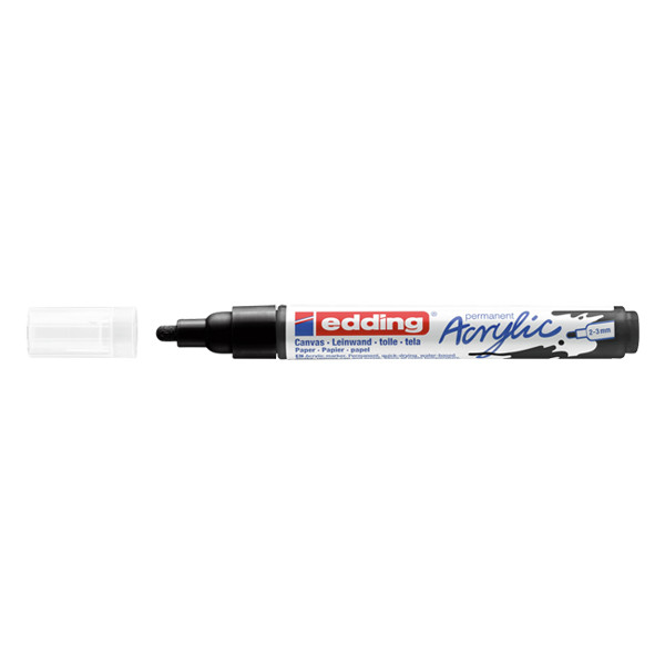 Edding 5100 deep black acrylic marker (2mm - 3mm round) 4-5100901 240162 - 1