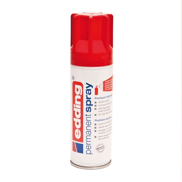 Edding 5200 traffic red glossy permanent acrylic spray (200ml) 4-5200952 239073 - 1