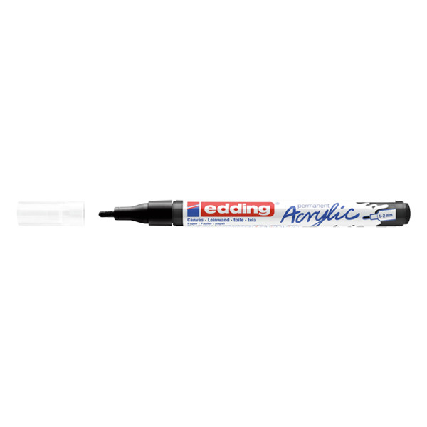 Edding 5300 deep black acrylic marker (1mm - 2mm round) 4-5300901 240188 - 1