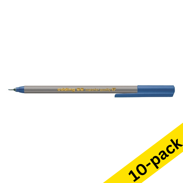 Edding 55 steel blue fineliner (10-pack)  239888 - 1