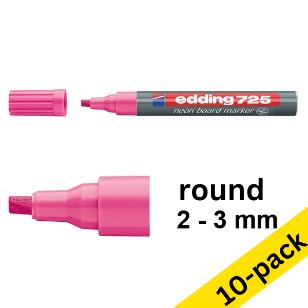 Edding 725 neon pink board marker (10-pack)  239895 - 1