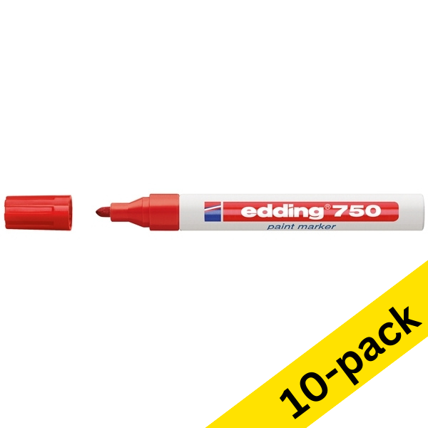 Edding 750 red paint marker (10-pack)  239444 - 1