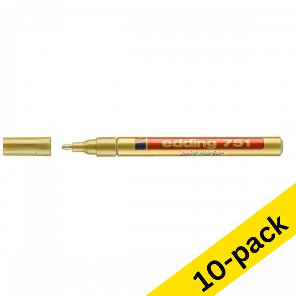 Edding 751 gold paint marker (10-pack)  239468 - 1