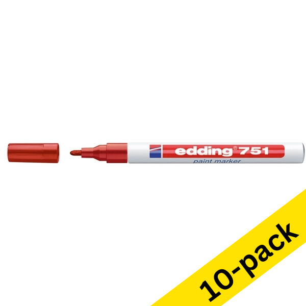 Edding 751 red paint marker (10-pack)  239458 - 1