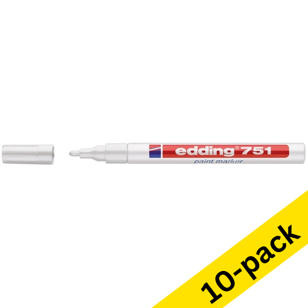 Edding 751 white paint marker (10-pack)  239467 - 1