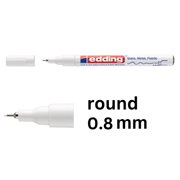 Edding 0.8 mm Permanent Marker - White