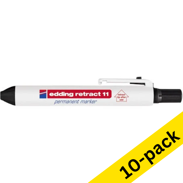 Edding Retract 11 black permanent marker (10-pack)  239952 - 1