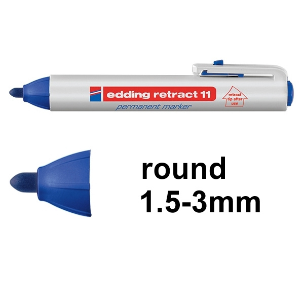 Edding Retract 11 blue permanent marker 4-11003 200837 - 1