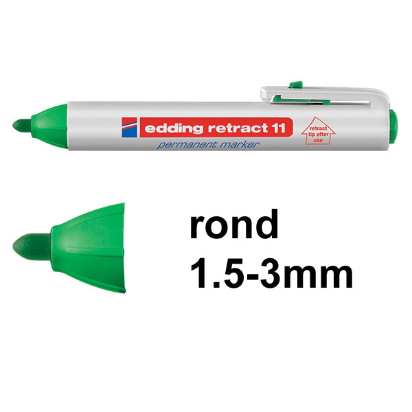 Edding Retract 11 green permanent marker (10-pack)  239950 - 1