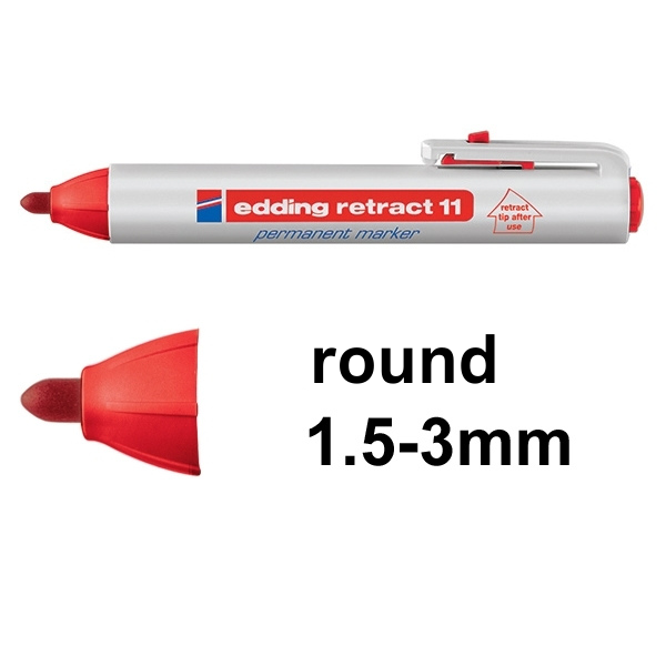 Edding Retract 11 red permanent marker (10-pack)  239951 - 1