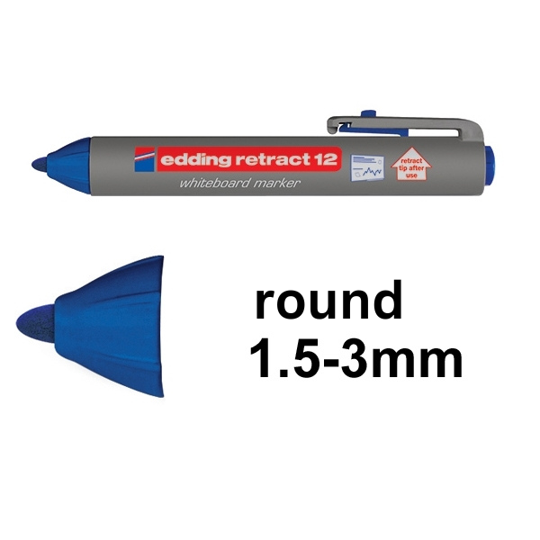 Edding Retract 12 blue whiteboard marker 4-12003 200851 - 1