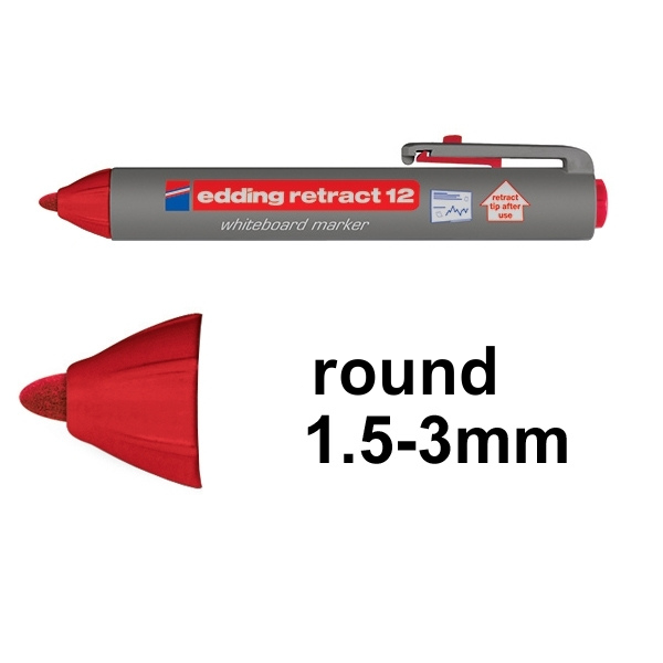 Edding Retract 12 red whiteboard marker 4-12002 200850 - 1