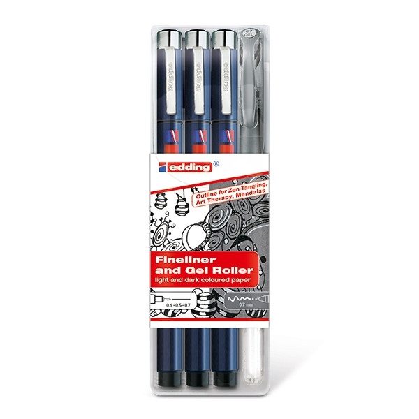 Edding Tangle 1800/e2185 outline set (4-pack) 4-1800-2185-4 239244 - 1