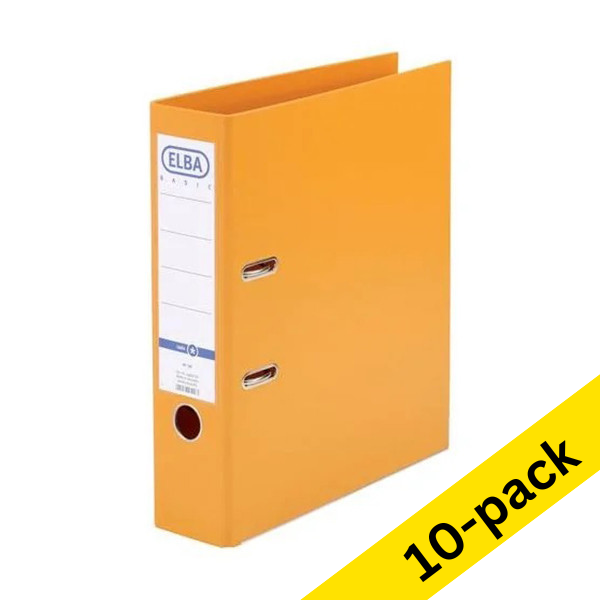 Elba A4 lever arch file | Elba Smart Pro+ polypropylene | orange 80mm 10-pack 100202170OR10 237700 - 1