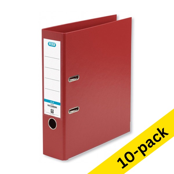 Elba A4 lever arch file | Elba Smart Pro+ polypropylene | red 80mm 10-pack 100202172RD10 237702 - 1