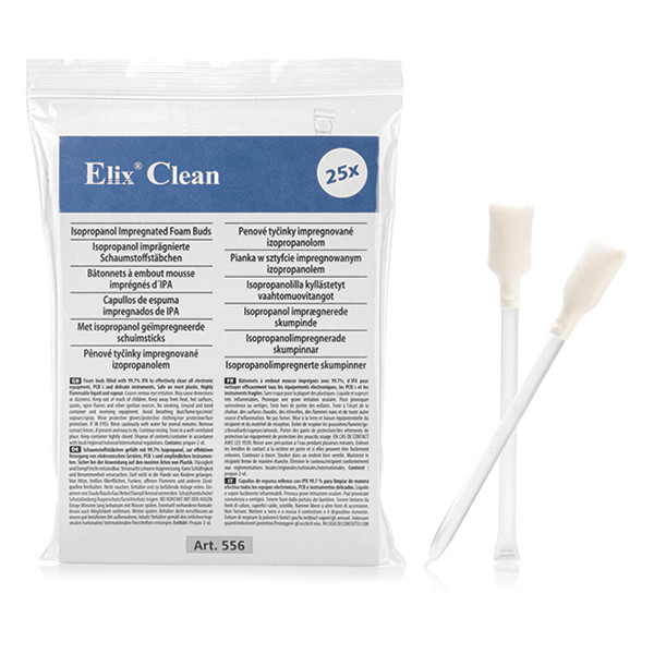 Elix cleaning sticks with isopropanol (25-pack) 556025 404194 - 1