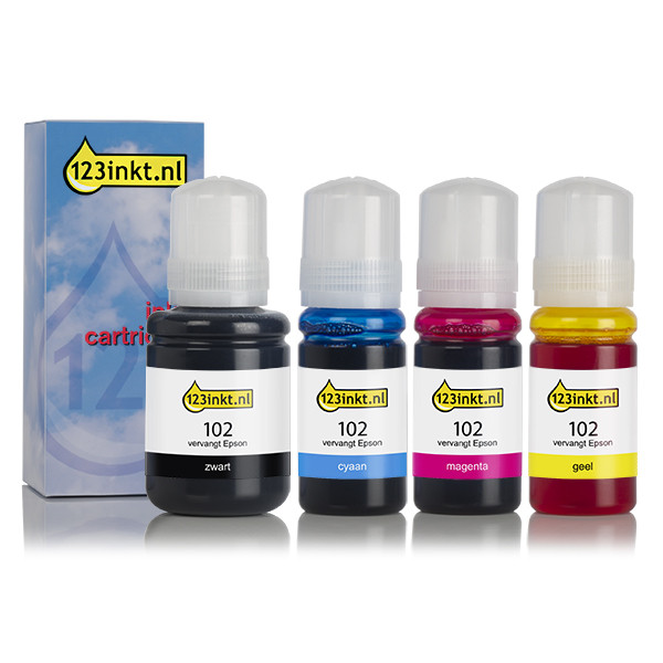 Epson 102 BK/C/M/Y ink tank 4-pack (123ink version)  110832 - 1