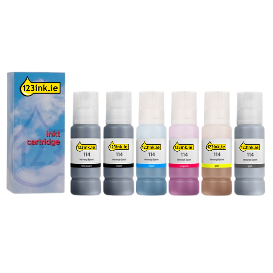 Epson 114 PHB/PB/C/M/Y/G ink tank 6-pack (123ink version)  127097 - 1